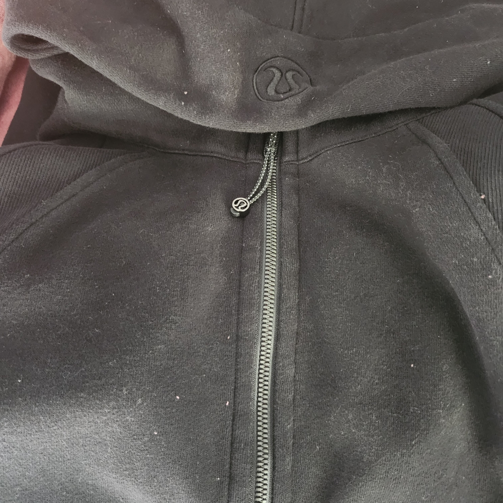 Black Oversized Scuba Full-zip